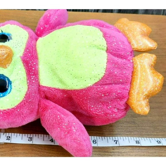 First & Main Fanta Zoo Olivia Owl 7 No. 8504 Pink Glittery Owl Plush Flower - Picture 7 of 11